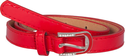 

TrendBAE Women Party Red Artificial Leather Belt, Red-1