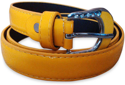 

Rege Women Yellow Artificial Leather Belt, Yellow-1