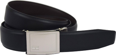 

LEE O Men Black Genuine Leather Reversible Belt, Multicolor