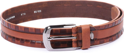 

Buckle Up Men Tan Genuine Leather Belt