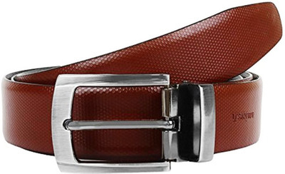 

Giant Roots Men Formal Brown Genuine Leather Reversible Belt