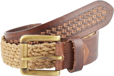

Rebo Men Casual Brown Genuine Leather Belt