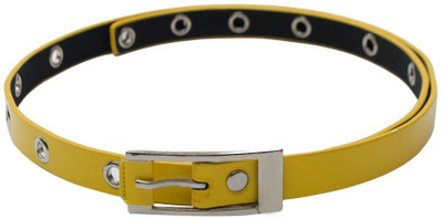 

Royal County Of Berkshire Polo Club Women Casual Yellow Texas Leatherite Belt, Yellow-03
