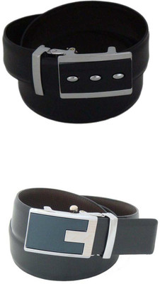 

SFA Men Formal Black Artificial Leather Reversible Belt, Blackbrown361616