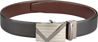 

Teakwood Men Casual Black Genuine Leather Reversible Belt