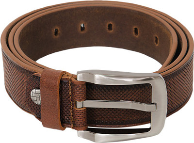 

Lustre International Men Formal Brown Genuine Leather Belt, Brown-53