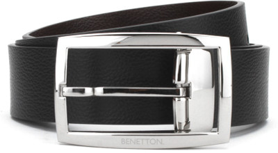 

United Colors of Benetton Men Black, Brown Genuine Leather Reversible Belt, 901