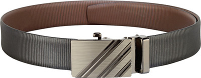 

Teakwood Men Casual Black Genuine Leather Reversible Belt