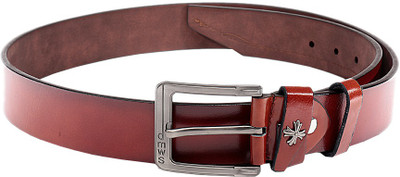 

Swiss Design Men Black Genuine Leather Belt, Tan