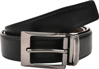 

Creature Men Casual Black Artificial Leather Reversible Belt