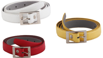 

SRS Women Casual Red, White, Yellow Artificial Leather Belt, Red-white-yellow-23
