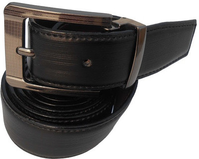 

P&E Men Formal Black Artificial Leather Reversible Belt