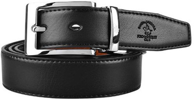 

LAER Men Black Genuine Leather Belt