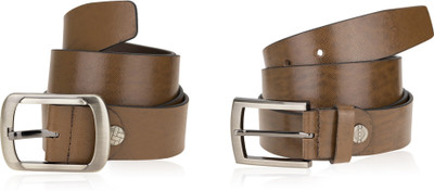

Zeva Men Formal, Casual Brown Genuine Leather Belt