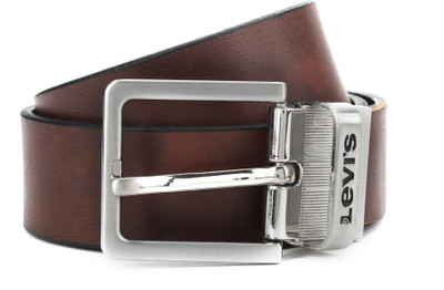

Levi's Men Black, Brown Genuine Leather Reversible Belt, Brwon/black