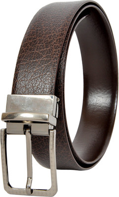 

Divoto Men Formal Brown Genuine Leather Reversible Belt, Brown-61