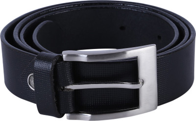 

TIE & CUFFS Men Formal Black Genuine Leather Belt