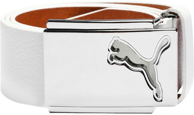 

Puma Men Casual White Genuine Leather Belt