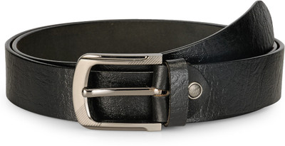 Teakwood Men Casual Black Genuine Leather Belt