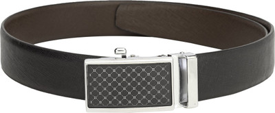 Teakwood Men Formal Black Genuine Leather Belt