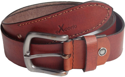 

eXcorio Men Casual Tan Genuine Leather Belt