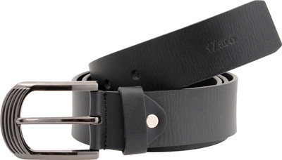 

tZaro Men Formal Black Genuine Leather, Metal Belt