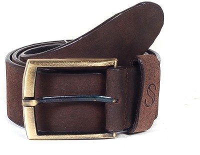 

Solzo Men Formal Brown Genuine Leather Belt, Brown rugged