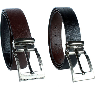 

Revo Men Formal Black Genuine Leather Reversible Belt