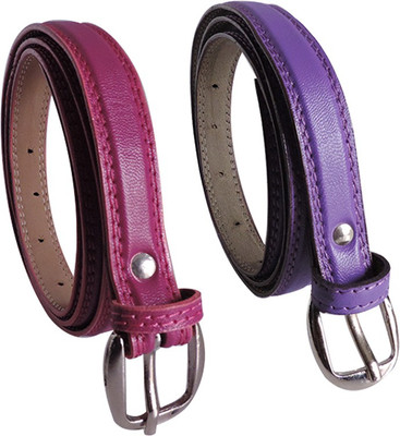 

Elligator Women Casual, Formal, Party Purple, Maroon Artificial Leather Belt, Purple-05
