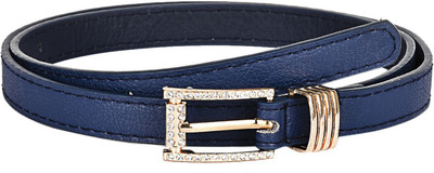 Buckle Up Women Formal Blue Artificial Leather Belt