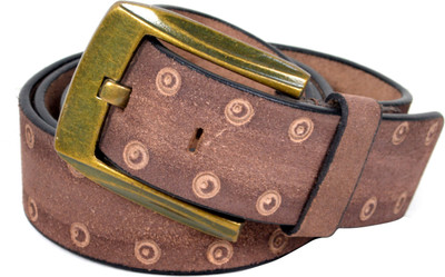 61% OFF on Drakemen Men Casual Gold Genuine Leather Belt