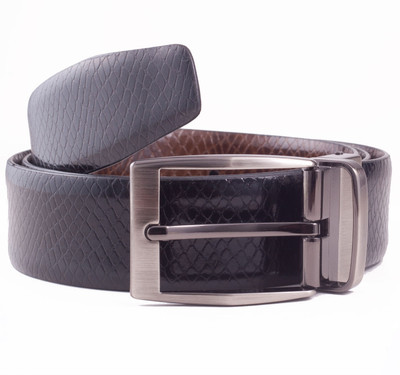 

Ekvi Men Formal Black Genuine Leather Reversible Belt