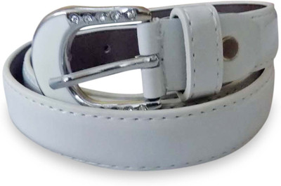

Rege Girls Casual White Artificial Leather Belt