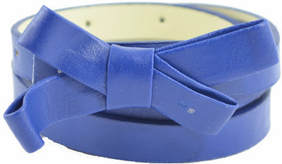 

Antiformal Women Casual Blue Fabric, Genuine Leather Belt