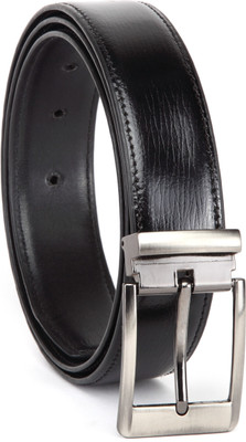 

U+N Men Formal Black Genuine Leather Belt