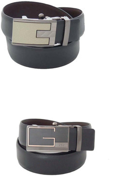 

SFA Men Formal Black Artificial Leather Reversible Belt, Blackbrown368612