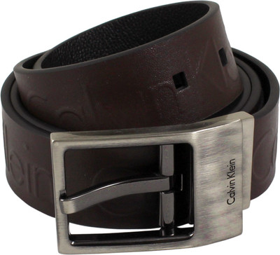 

Calvin Klein Men Casual Brown Genuine Leather Belt, Coffee bean