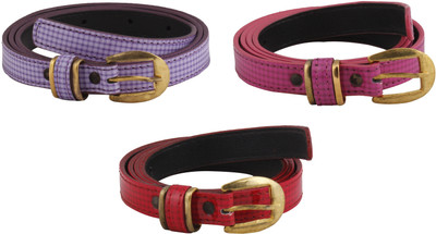 

SRS Women Casual Pink, Purple, Red Artificial Leather Belt, Pink-purple-red-134