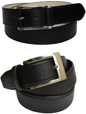 

Skyways Men Formal, Casual Black Texas Leatherite Belt, Black-01