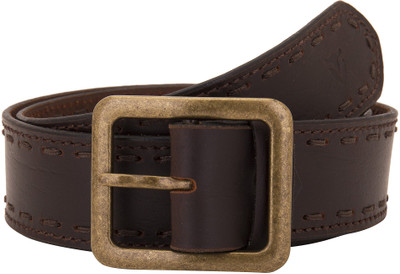 

Valbone Men Casual Brown Genuine Leather Belt, Dark brown