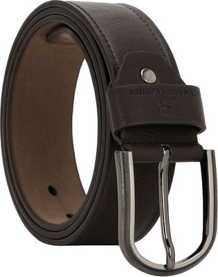 

Comfort Zone Men Casual, Formal Brown Artificial Leather Belt, Dark brown