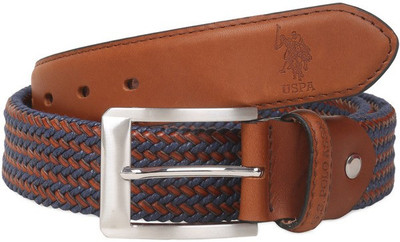 

U.S. Polo Assn Men Casual Brown Genuine Leather Belt, Tan