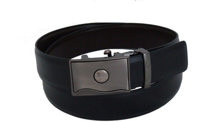 

SFA Men Formal Black Artificial Leather Reversible Belt, Black and brown code367