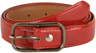 Tiekart Women Casual Red Metal Belt