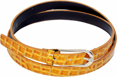 

Naysa Women Casual, Party Yellow Artificial Leather Belt, Yellow - 02