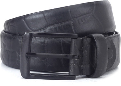

John Players Men Black Genuine Leather Belt, Gray