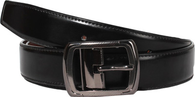 

Lenin Men Evening Black Genuine Leather Reversible Belt