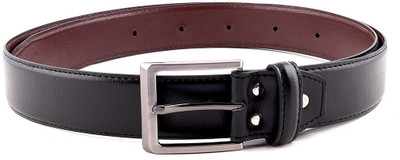 

Buckle Up Men Formal Black Artificial Leather Reversible Belt