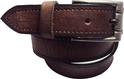 

National Leathers Men Casual Red Genuine Leather Belt, Reddish brown