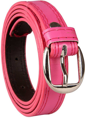 

Via Harp Women Casual, Party, Formal, Evening Pink Artificial Leather Belt